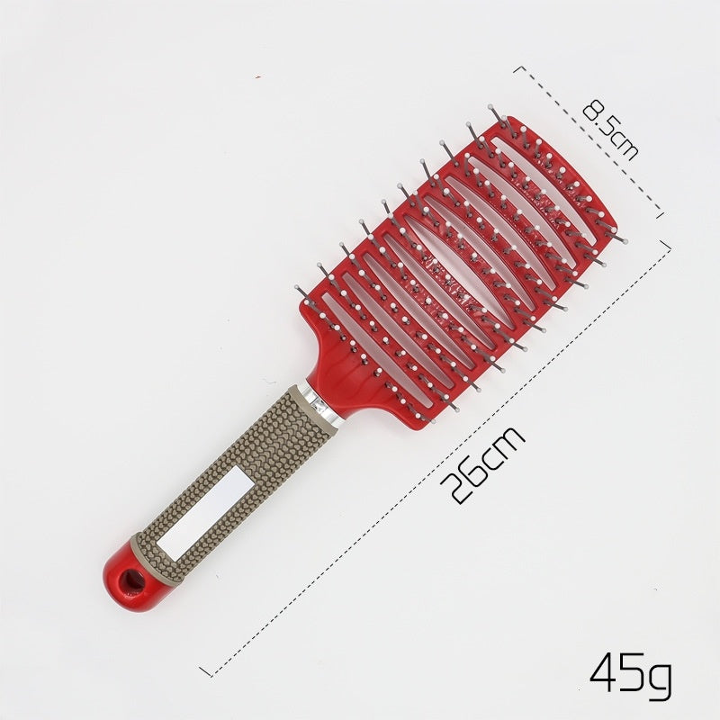 Anti-Tangle Detangler Hair Brush – Soft Bristles & Scalp Massage for Women, Men & Kids Say goodbye to knots, breakage, and scalp stress.