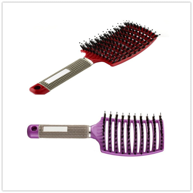 Anti-Tangle Detangler Hair Brush – Soft Bristles & Scalp Massage for Women, Men & Kids Say goodbye to knots, breakage, and scalp stress.