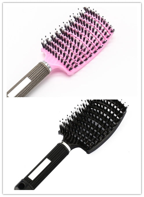 Anti-Tangle Detangler Hair Brush – Soft Bristles & Scalp Massage for Women, Men & Kids Say goodbye to knots, breakage, and scalp stress.