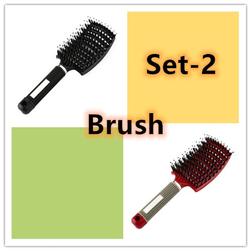 Anti-Tangle Detangler Hair Brush – Soft Bristles & Scalp Massage for Women, Men & Kids Say goodbye to knots, breakage, and scalp stress.