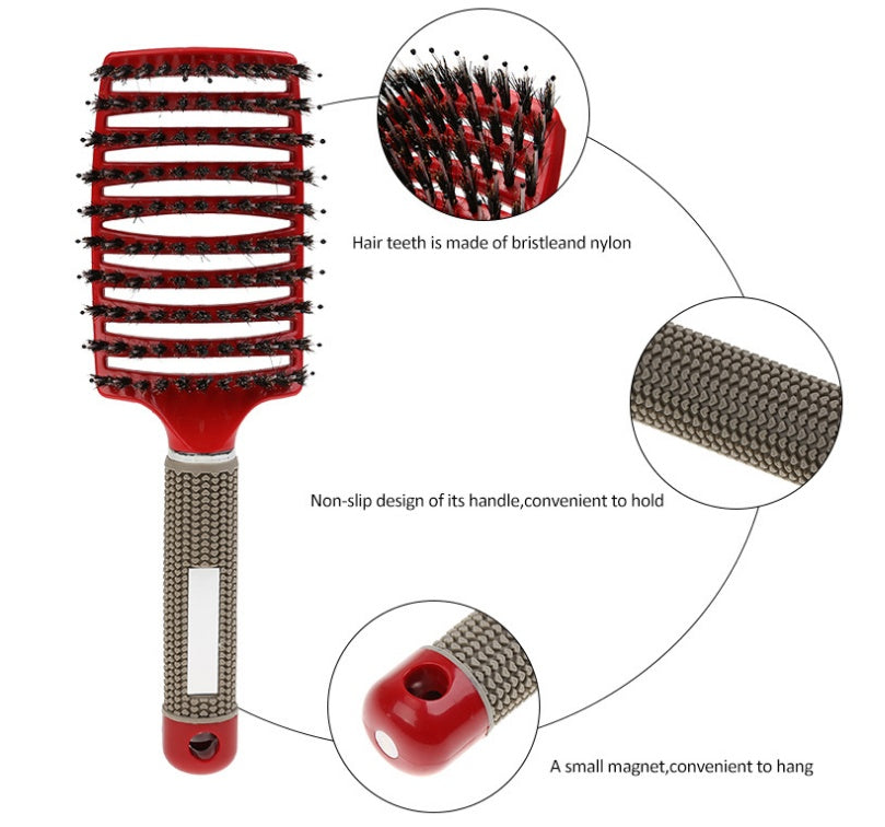 Anti-Tangle Detangler Hair Brush – Soft Bristles & Scalp Massage for Women, Men & Kids Say goodbye to knots, breakage, and scalp stress.